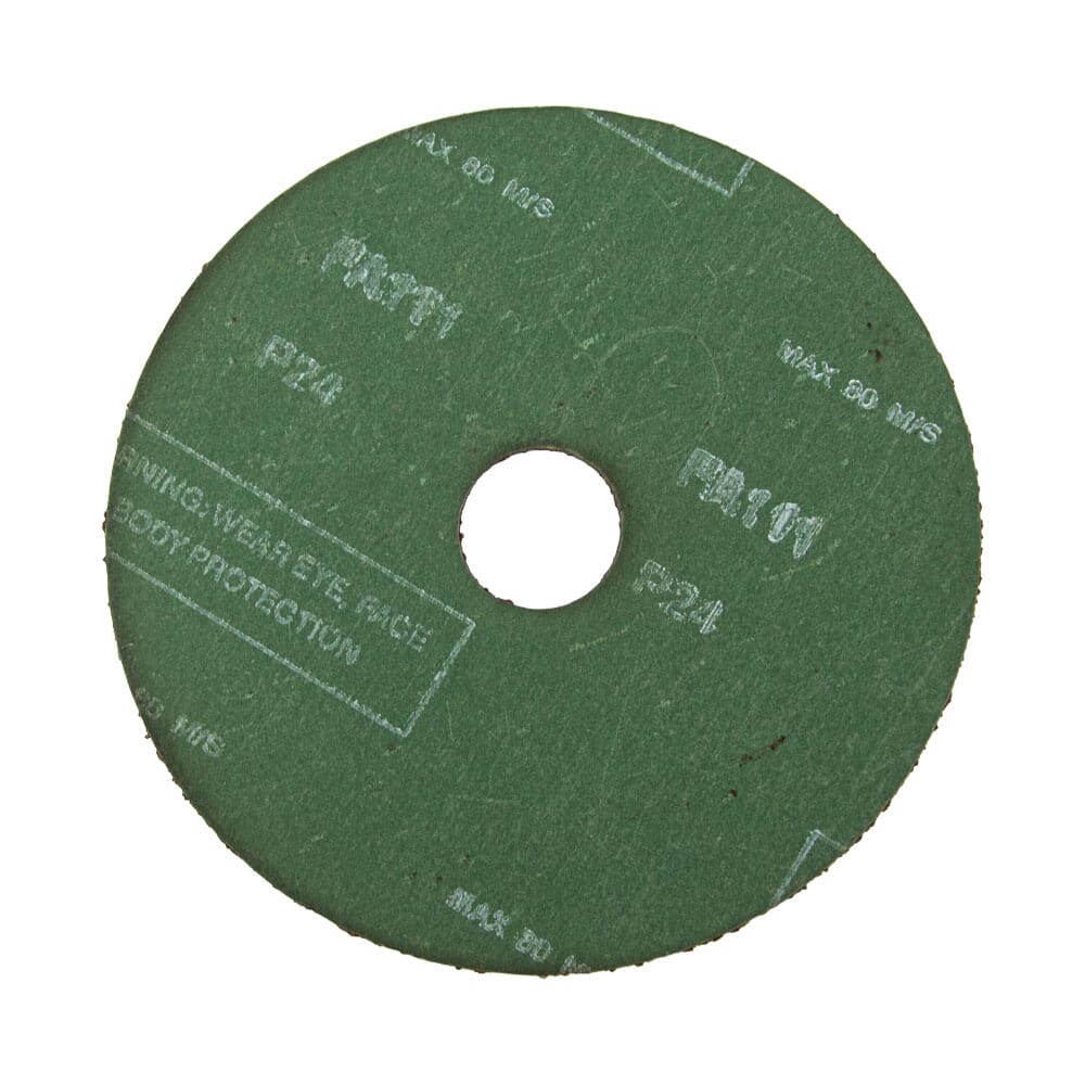 Resin Fibre Sanding Disc, Aluminum Oxide, 5 in x 7/8 in Arbor, 24 Grit